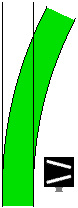 Einfache Weiche von der Spitze